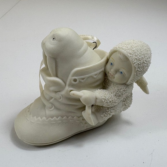 Dept 56 Snowbabies No Room For One More Walrus Boot Ornament Vintage - Picture 5 of 9